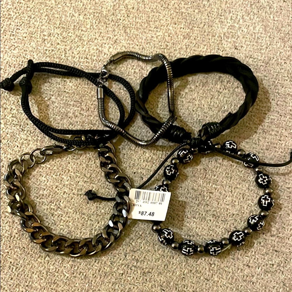 Men’s Stainless Steel Bracelet Set
